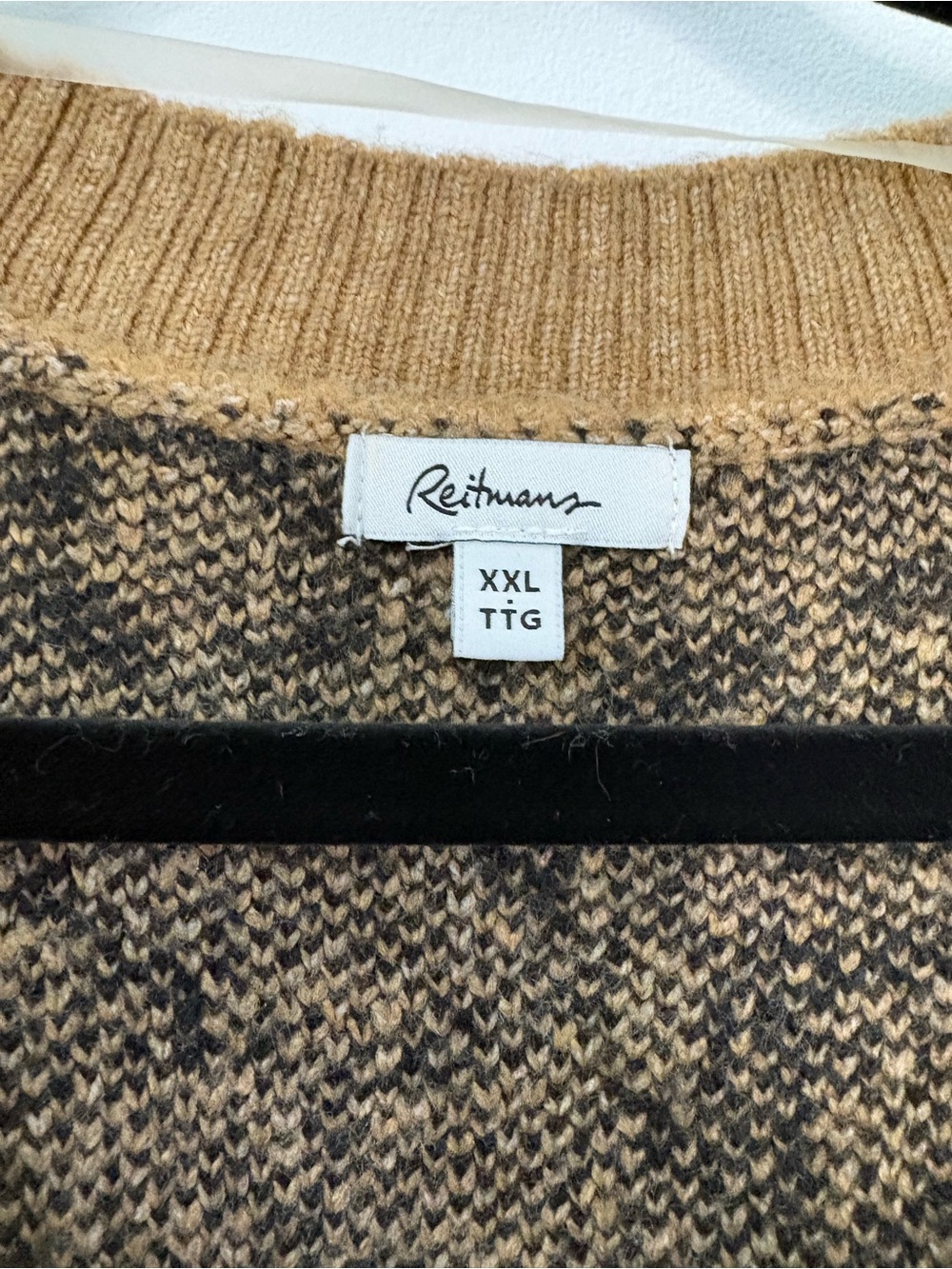 Reitmans Camel and Black Leopard Print Button-Front Cardigan - Picture 2 of 6